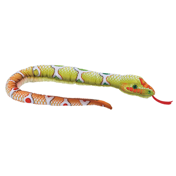 Wild Republic Vibe Brights Green Snake Stuffed Animal, 54