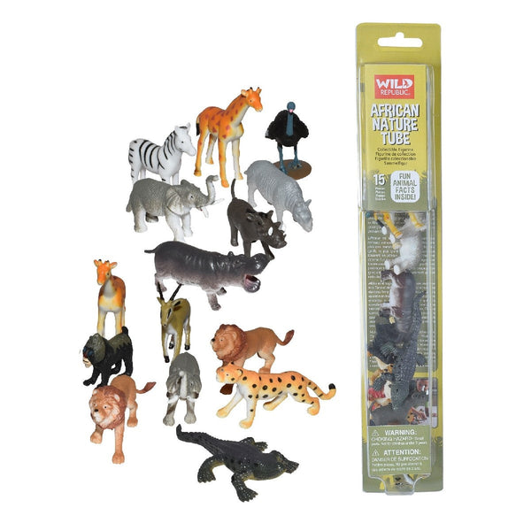 Tube of African Figurines with Playmat - Wild Republic