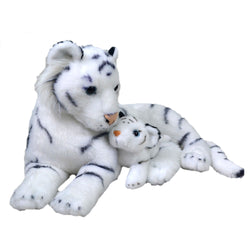 White Tiger Stuffed Animal - Mom And Baby 12