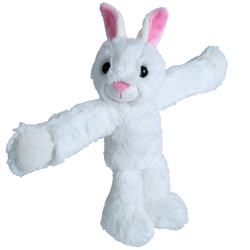 Huggers White Bunny Stuffed Animal - 8