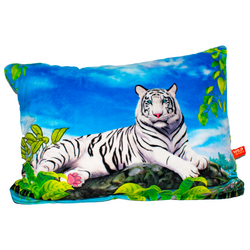 White Tiger Large Story Pillow