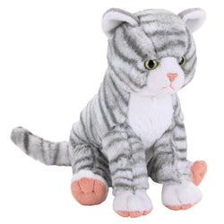 Gray Tabby Cat Stuffed Animal - 12