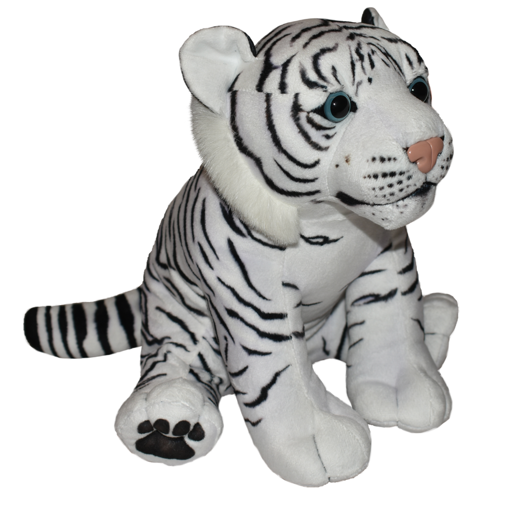 Wild Republic Living Earth White Tiger Stuffed Animal 12 Wild Republic   27101 