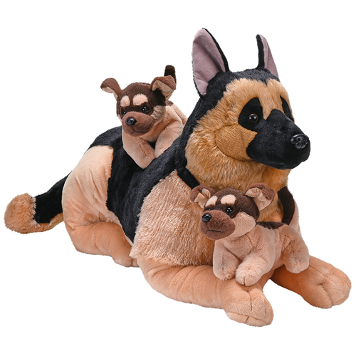 German Shepherd Stuffed Animal - Mom And Baby 30