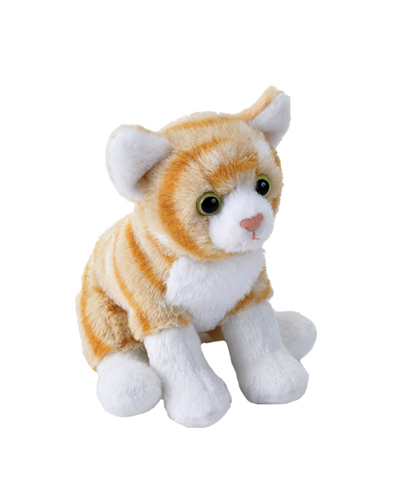 orange and white cat stuffed animal