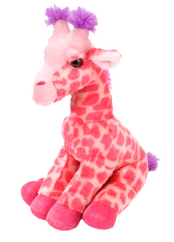 Pink Sitting Giraffe Stuffed Animal - 12