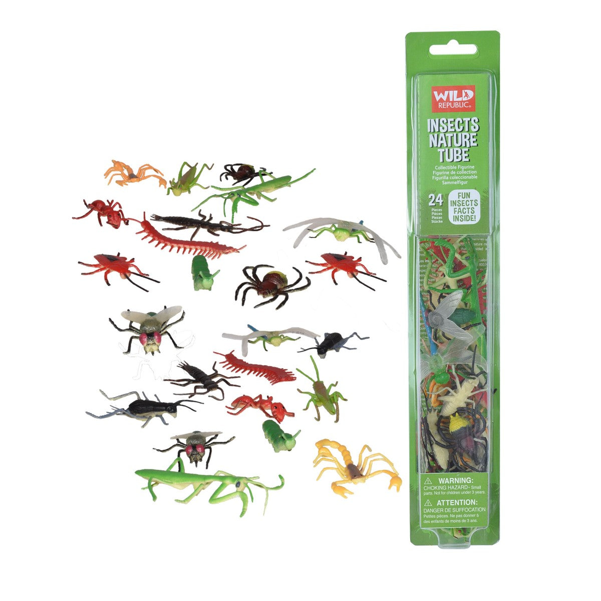 Wild Republic Nature Tube Insects Figurines, 24 pieces - Wild Republic