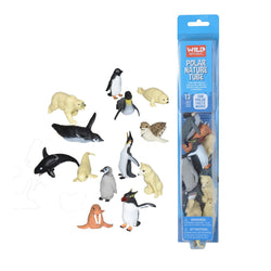 Tube of Polar Figurines with Playmat