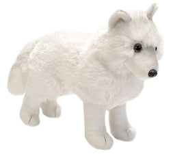 Standing Arctic Wolf Stuffed Animal - 12