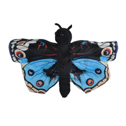 Huggers Blue Pansy Butterfly Stuffed Animal - 8